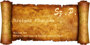 Szolgai Placida névjegykártya